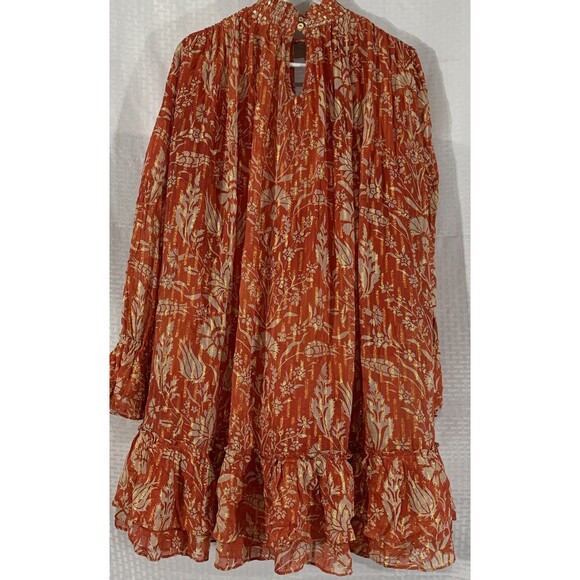 Verb by pallavi singhee Anthropologie Baby Doll Dress Womens L High Neck - Picture 4 of 5